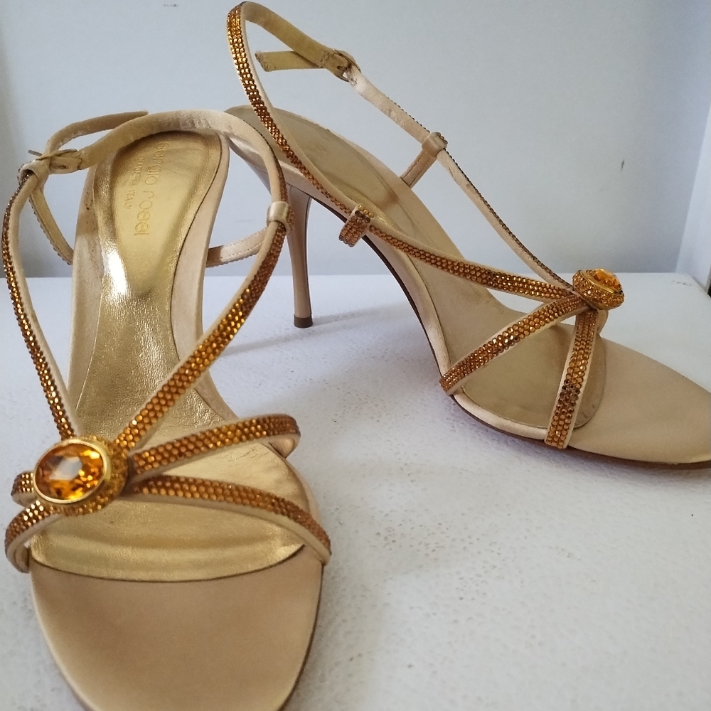 SERGIO ROSSI EVENING SANDAL, - Picture 3 of 12